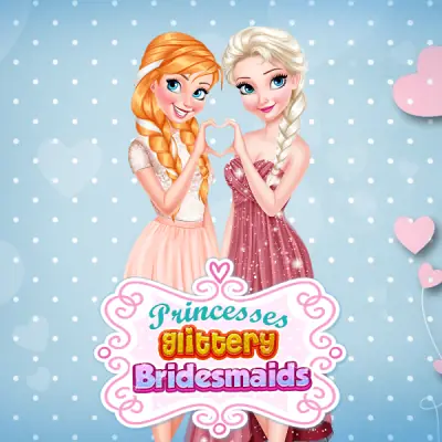 Anna And Elsa Glittery Bridesmaids