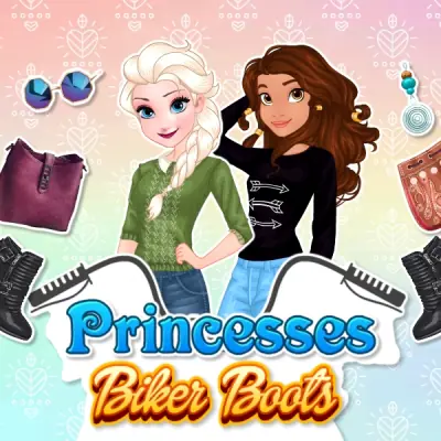 Elsa And Moana Biker Boots